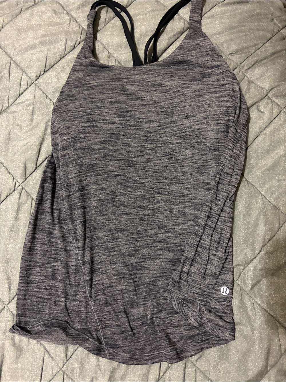 lululemon athletica Women's Heathered Charcoal Strappy Tank